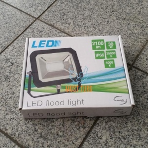 Led prožektor õhuke must 30W 220-240V 2100lm 4000K