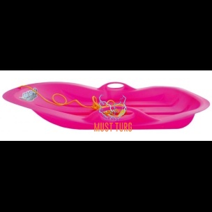 Plastic sled 76x50x12cm raspberry red