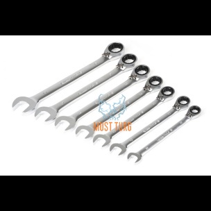 Combination wrench set with ratchet, 7-piece Kamasa Tools