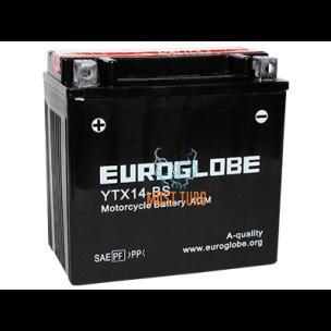 Motorcycle battery 12Ah 200A 12V 150X87X145 +/- AGM YTX14-BS