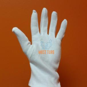 Cotton white gloves no.10 12 pairs