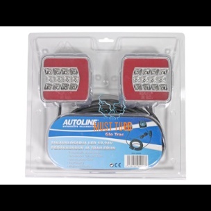 Rear light set LED with magnetic mount 12-24V