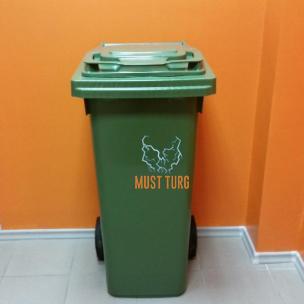 Trash can green 140l