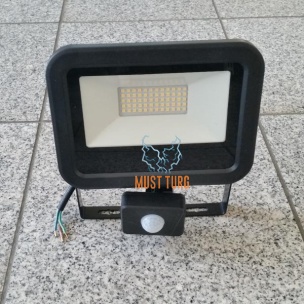 Led floodlight with motion sensor black 30W 2400lm 4000K