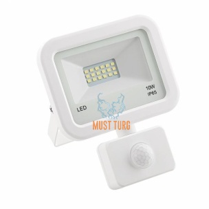 Led floodlight with motion sensor white 10W 800lm 4000K