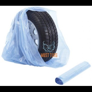 Tire bags made of strong and thick LPE plastic 10 pcs in a roll 71x110cm