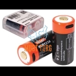 Rechargeable batteries CR123A 3.7A 650mAh 2pcs