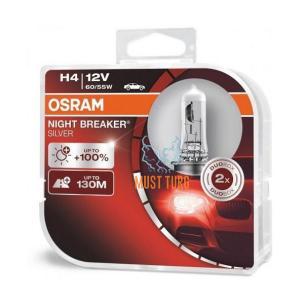 H4 60/55W 12V Night Breaker Silverstar +100% 2tk