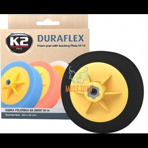 Polishing pad Finishing 150x50mm M14 black K2