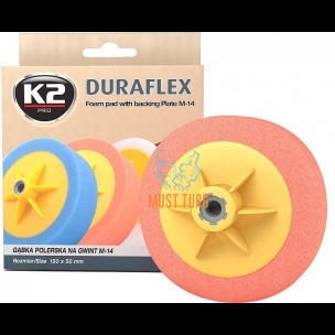 Polishing pad Medium 150x50mm M14 orange K2