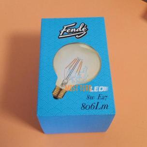 Light bulb filament 8W 806lm E27 ball golden tone