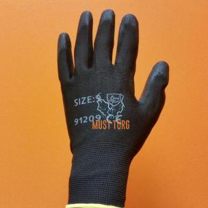 Work gloves with PU coating nylon no.11