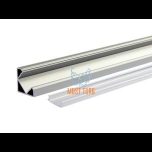 Alumiiniumprofiil led valgusribale 12.3/17.9x1000mm