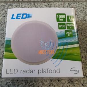 Led radar dome cover round 160mm white 1000lm 12W IP65