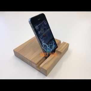 Oak wood smartphone and tablet base light