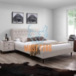 Bed Emilia 160x200cm light beige without mattress