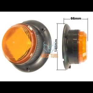 Indicator LED yellow 10-30V 36W 3-bolt mounting with IP65 E certificate