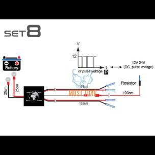 Additional light harness CAN set8 12V 2x100W 24V 2x200W