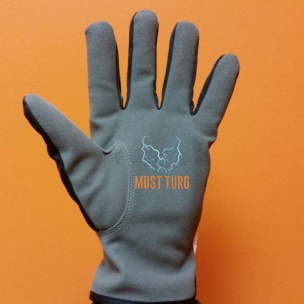 Working gloves in imitation leather black / gray fleece lining no.10