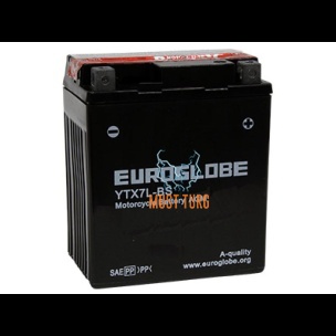 Motorcycle battery 6Ah 120A 12V - / + 113x70x105mm YTZ7S-BS