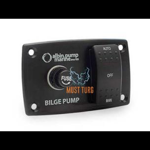 Switch panel for bilge pump 12-24V Auto-Off-Man