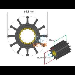 Premium impeller kit 65.8x25x80mm 250g JMP Johnson Pump Volvo Penta Yanmar