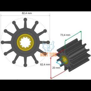 Premium Impeller kit 82.4x20x73.4mm 507g JMP Sherwood