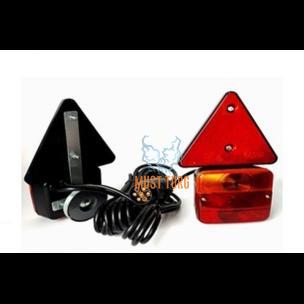 Trailer light set with magnetic triangular cable length 7m