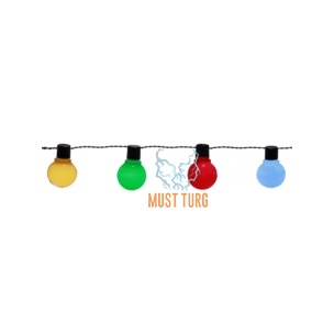 Party light line with colored 16 led lamp 4.5m IP44 24V