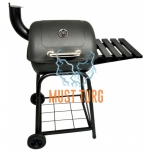Charcoal grill with chimney 90x57x110cm
