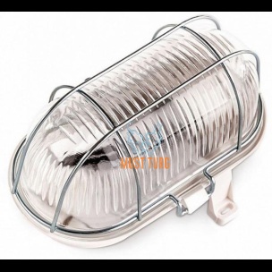 Plafoonvalgusti ovaalne metall võrega 230V E27 max 100W IP44 Kobi