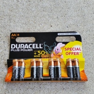 Batteries AA 1.5V MN1500 8pcs duracell Plus Power