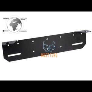 Additional light mounting behind the number plate 389mm (black)