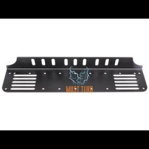 Additional light mounting behind the license plate on the EU plate black 430mm