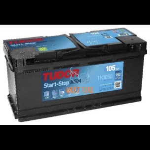 Autoaku 105Ah 950A 392X175X190mm -/+ AGM Tudor by Exide