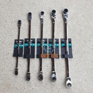 Combination spanners set with socket long with joint 8-19mm Kamasa Tools K2840-5