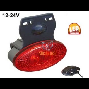 Rear fog light 12-24V with removable foot