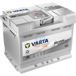 Electric car battery Varta A8 xEV 60Ah 680A 242x175x190mm Silver Dynamic AGM