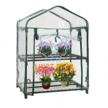 Film greenhouse with 2 shelves steel frame 69x49x95cm
