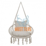 Hanging chair with pillows max 100kg Ø80cm white