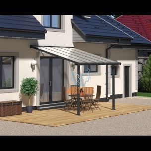 Terrace canopy Olympia 3X3 gray bright