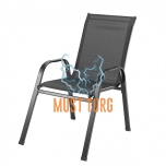 Garden chair 54x90x65cm max: 120kg black