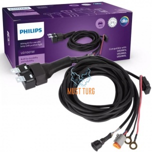 Additional light wiring kit with 3-wire switch 12V 20A 150W Philips