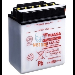 Motorcycle battery 12V 14Ah 175A 134x89x176mm +/- YB14A-A2 Yuasa