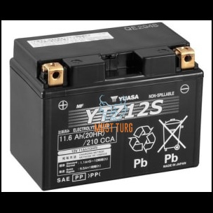 Motorcycle battery AGM 12V 11Ah 210A 150x87x110mm +/- YTZ12S Yuasa