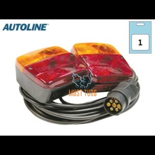 Trailer light kit 12V 7-pin cable 7.5m