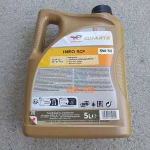 Engine oil 5W-30 Total Quartz Ineo RCP 5L 1.5 BlueHDi DV5R