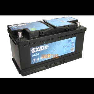 Car battery 96Ah 850A 351X174X190MM - / + AGM START&STOP Exide