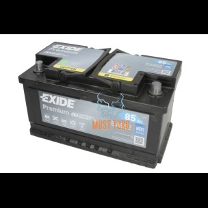 Autoaku 85Ah 800A 315X175X175mm -/+ Exide garantii 24 kuud