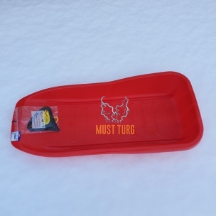 Plastic sled with size 90.5x41x17cm red